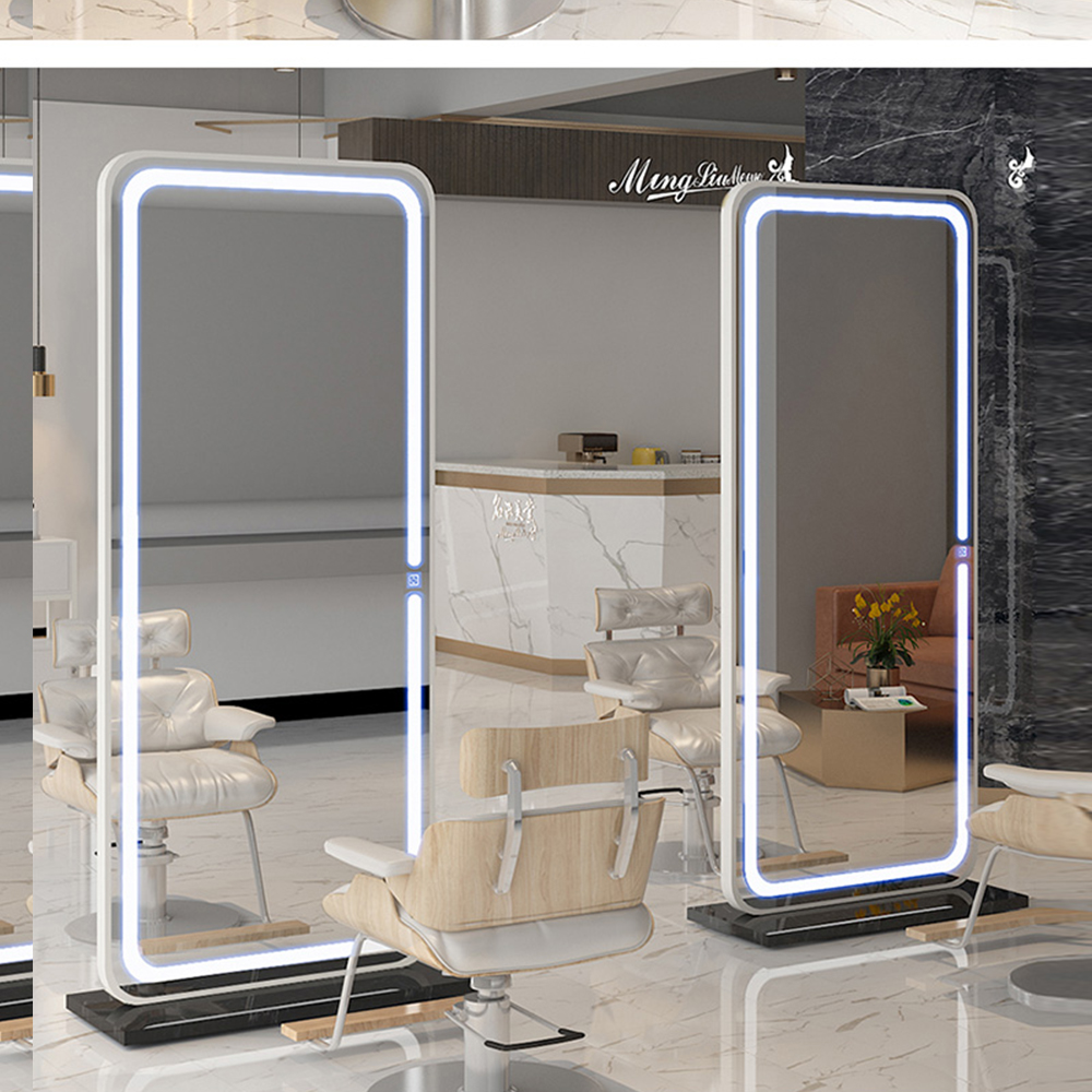 Cornice in alluminio Specchio Spogliatoio Full Body Led Full Body Specchio in camera da letto con specchio da terra illuminato a luce LED