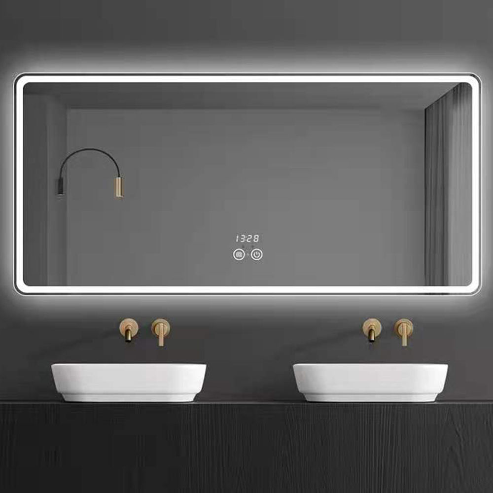 La vendita calda di vari stili ha condotto lo specchio lungo del bagno della parete dello specchio astuto del bagno
