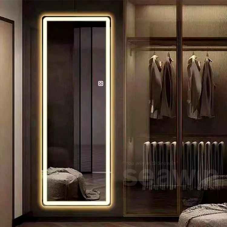 Specchio a figura intera del bagno dell'hotel dello specchio pieno della parete della fabbrica Specchio a figura intera del LED con luce Tutto lo specchio pieno astuto