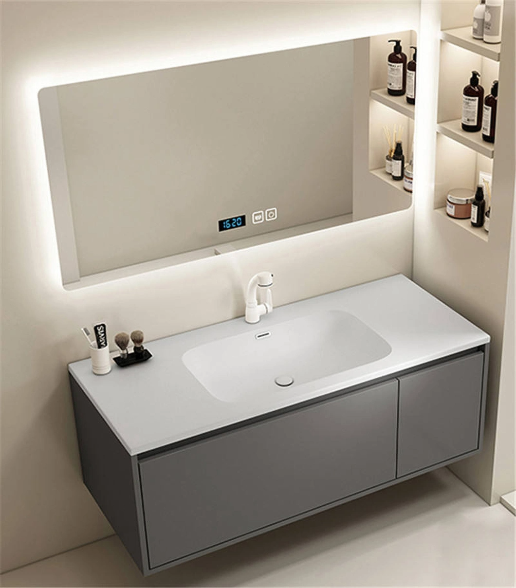 2023 Nuovo design Armadietto da bagno Specchio da bagno Mobiletto da bagno di lusso in legno americano