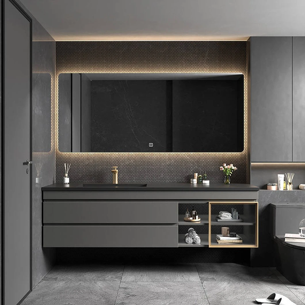 Fabbrica che vende mobile da bagno sospeso Set di vanità da bagno Mobile da bagno in legno galleggiante Vanità impermeabile