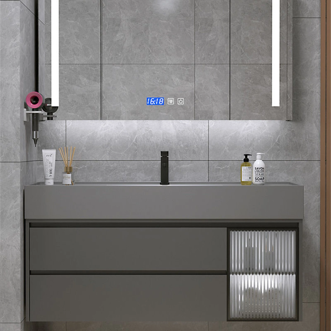 Vendite di fabbrica Marmo nero Impermeabile Bagno Armadietto dei medicinali Mobili da bagno Armadietto Lavabo per lavaggio a mano