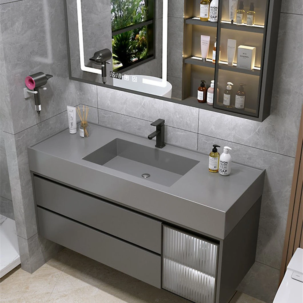 Vendite di fabbrica Marmo nero Impermeabile Bagno Armadietto dei medicinali Mobili da bagno Armadietto Lavabo per lavaggio a mano