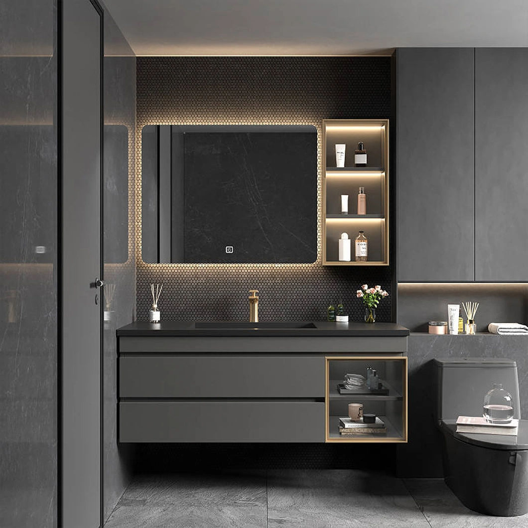 Fabbrica che vende mobile da bagno sospeso Set di vanità da bagno Mobile da bagno in legno galleggiante Vanità impermeabile