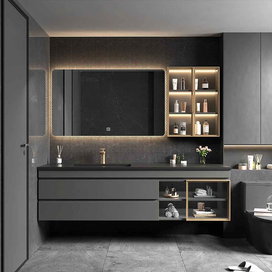Fabbrica che vende mobile da bagno sospeso Set di vanità da bagno Mobile da bagno in legno galleggiante Vanità impermeabile