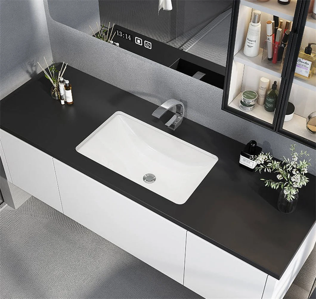 Mobile da bagno moderno Mobile da bagno in PVC Mobile da doccia impermeabile per bagno di lusso con specchio intelligente