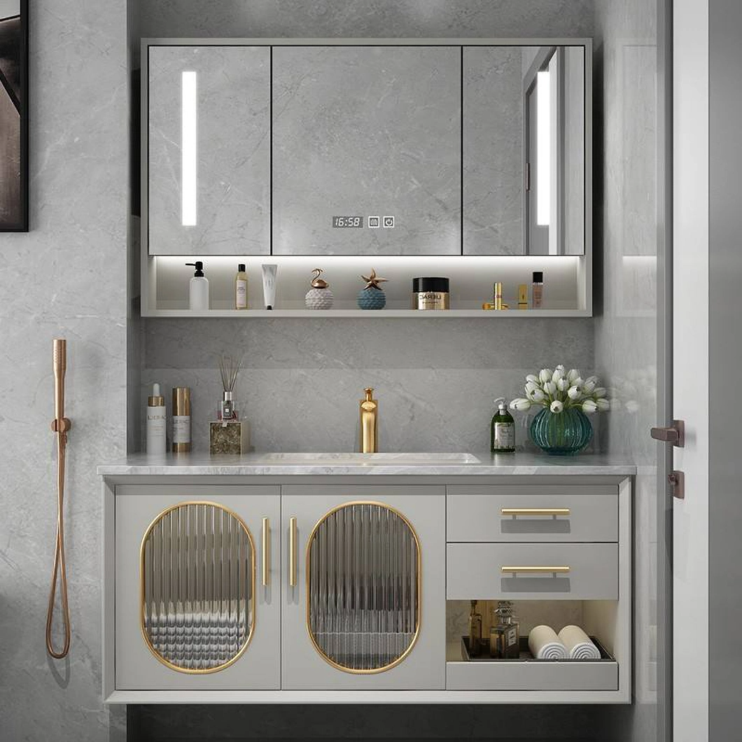 2023 Mobili da bagno Comò portaoggetti per WC Nuovo set di armadietti da bagno in vetro di design