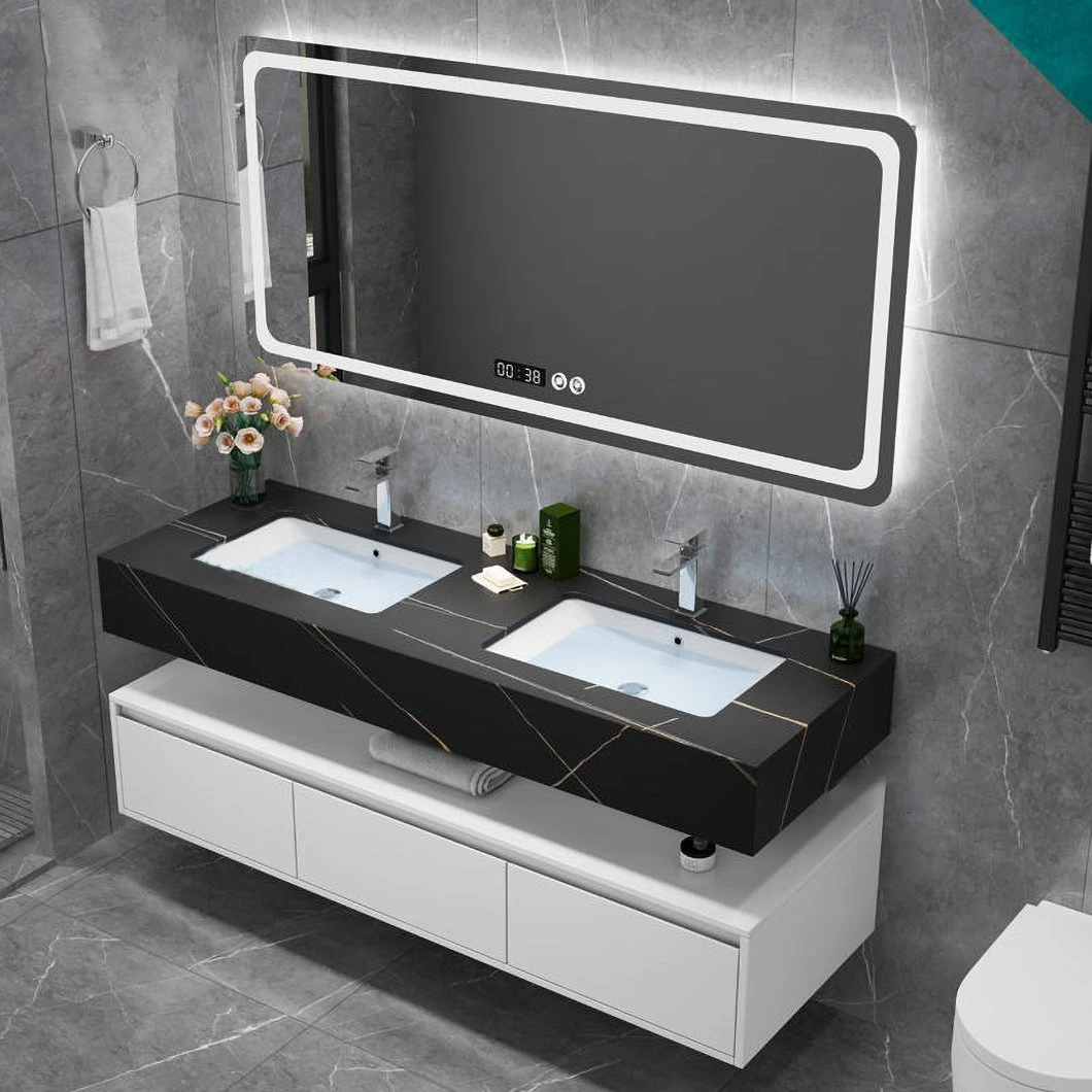 C Aoclear 501-21 Economico di alta qualità durevole utilizzando mobili da bagno rettangolari in stile USA con mobiletto