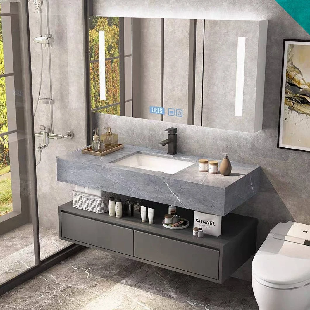 C Aoclear 501-21 Economico di alta qualità durevole utilizzando mobili da bagno rettangolari in stile USA con mobiletto