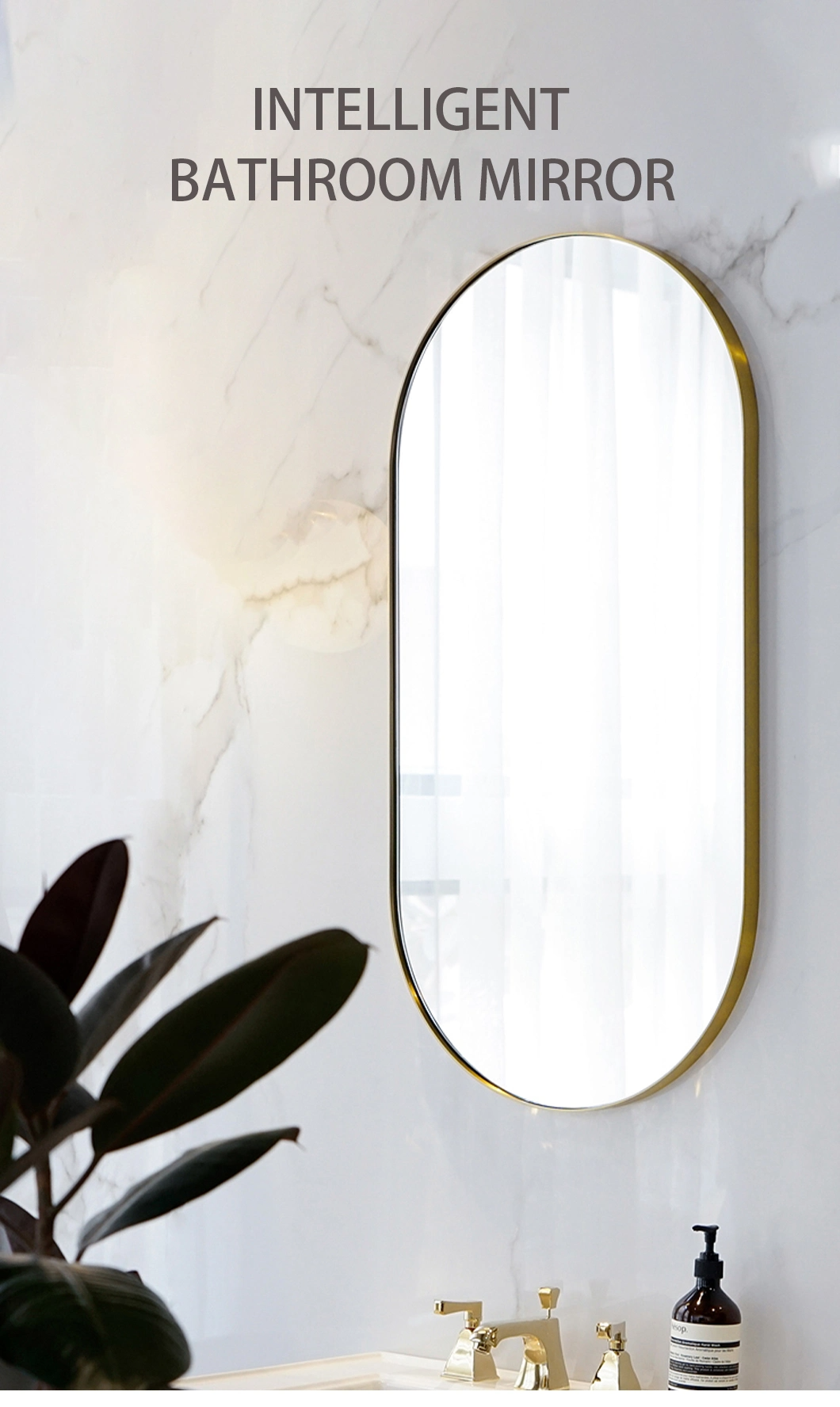 Fashion Wall Mounted Metal Make up Fancy Bagno Specchi Specchio a figura intera Specchio in vetro
