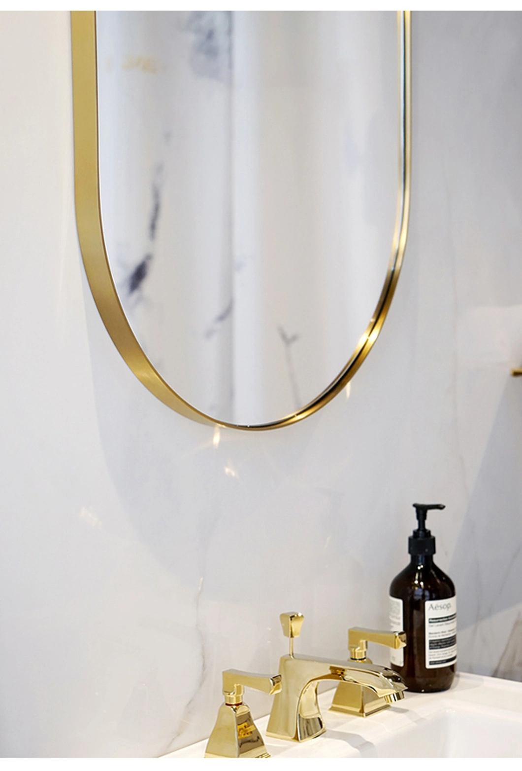 Fashion Wall Mounted Metal Make up Fancy Bagno Specchi Specchio a figura intera Specchio in vetro