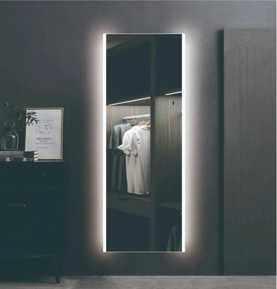 Specchio a LED per spogliatoio a figura intera con luci