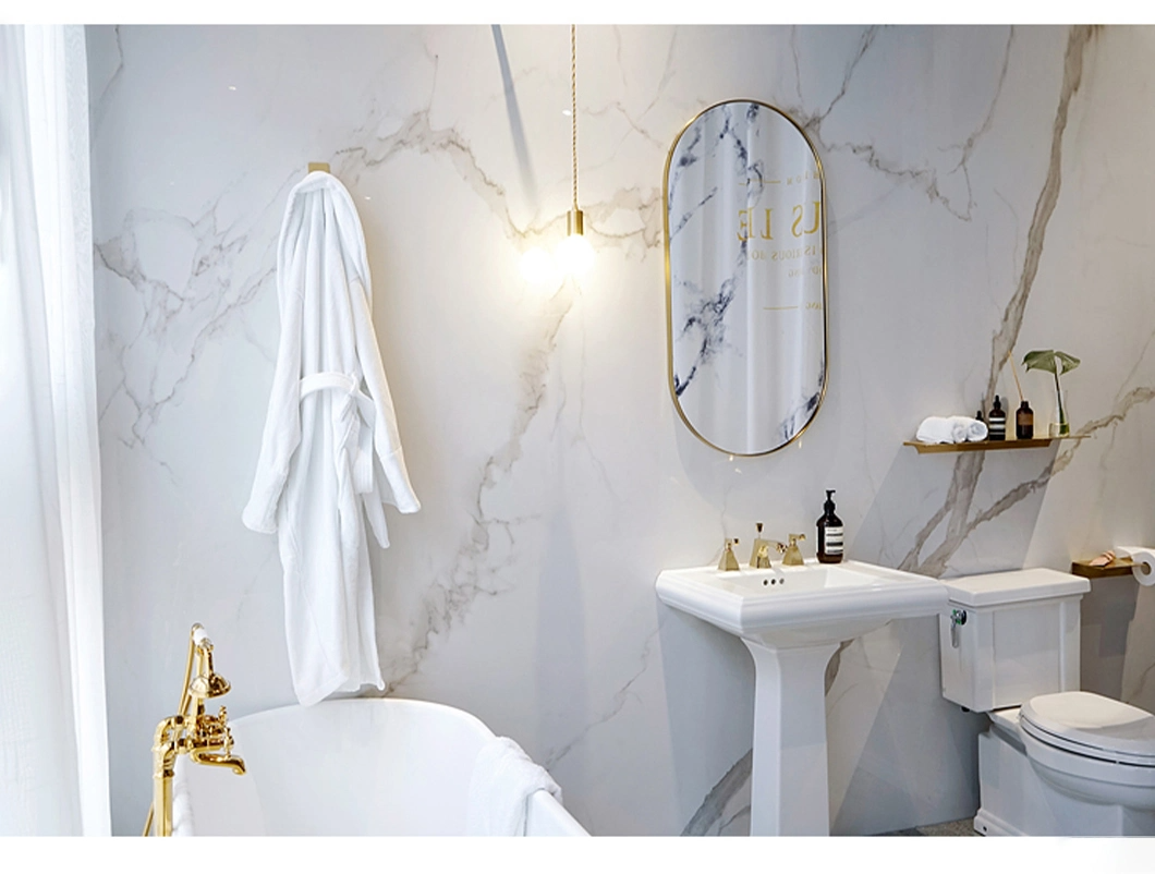 Specchio da toeletta da bagno antico in bronzo lungo da barba ovale da parete nuovo argento