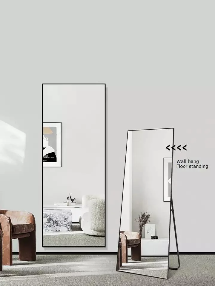 Art Home Hotel Decor Rotondo Forma Multipla Alluminio Metallo Cornice Legno 40 Cm 50 Cm Specchio da Parete