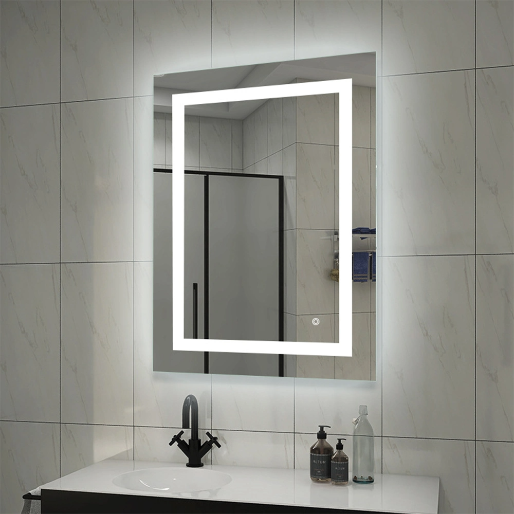 Bagno Smart LED Specchio illuminato Mobili da toeletta Specchio decorativo da parete in vetro Specchio per il trucco Bluetooth Decorazione domestica