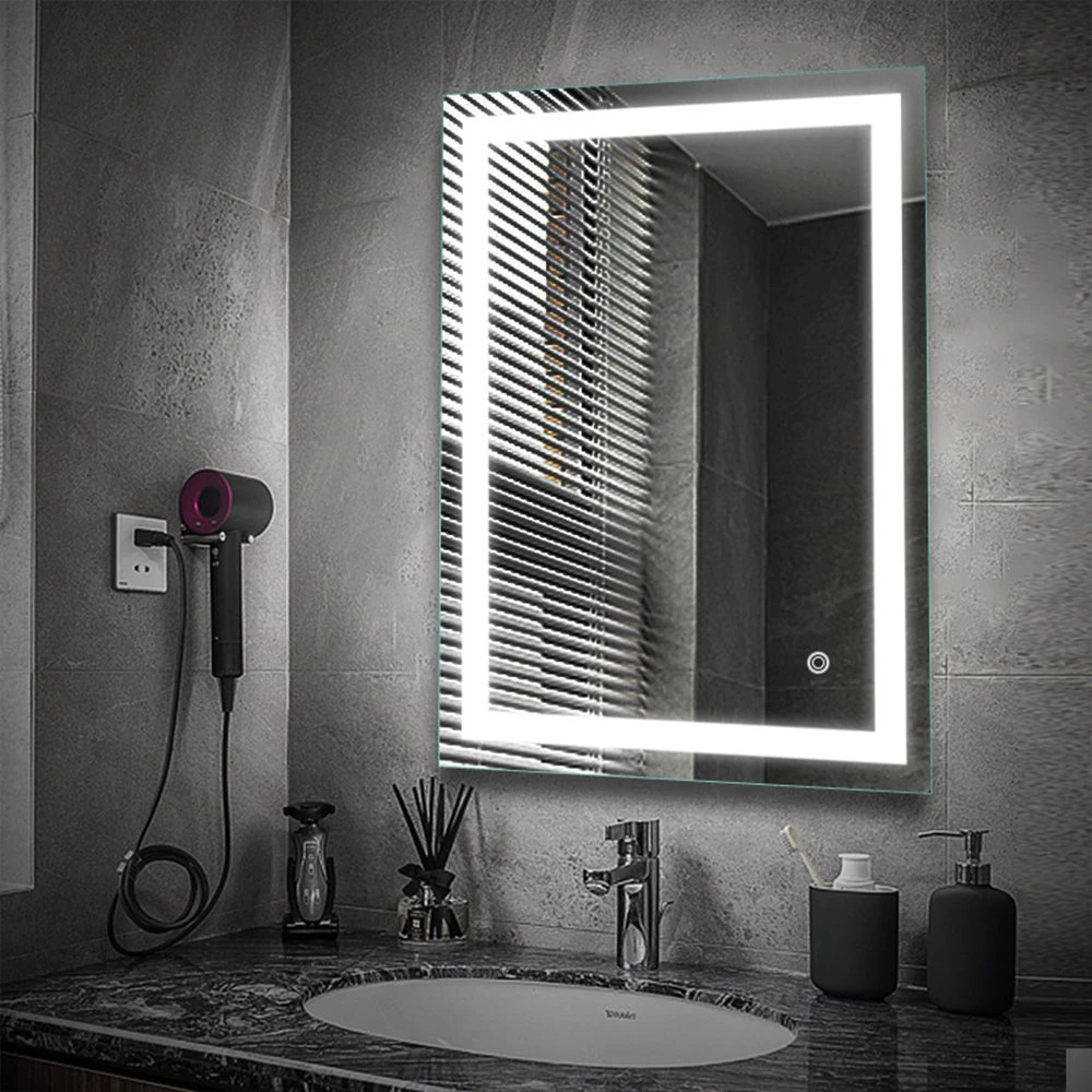 Bagno Smart LED Specchio illuminato Mobili da toeletta Specchio decorativo da parete in vetro Specchio per il trucco Bluetooth Decorazione domestica