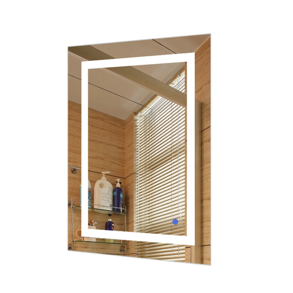 Bagno Smart LED Specchio illuminato Mobili da toeletta Specchio decorativo da parete in vetro Specchio per il trucco Bluetooth Decorazione domestica