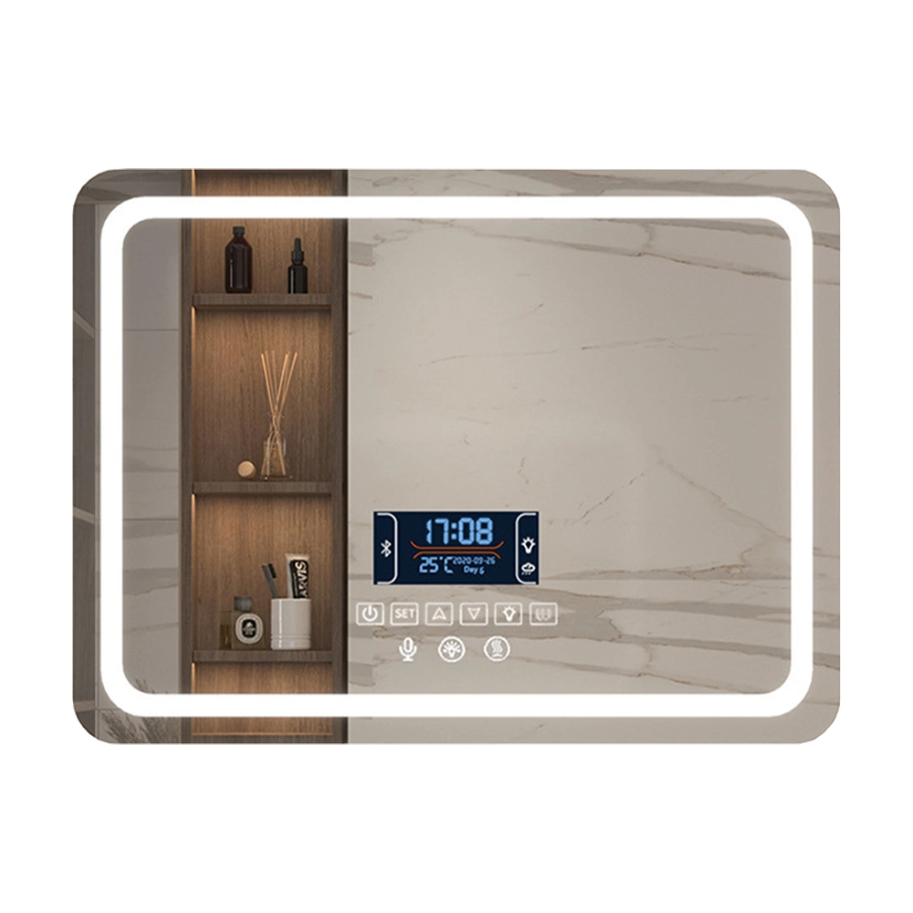 Specchio da parete per bagno con decorazioni per la casa in vetro per trucco moderno intelligente all'ingrosso di fabbrica standard europeo