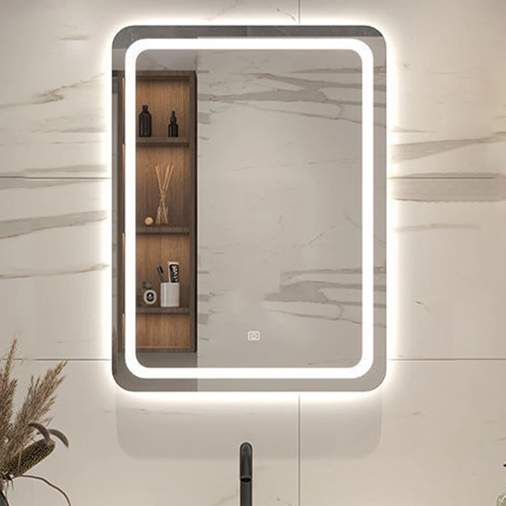 Specchio da parete per bagno con decorazioni per la casa in vetro per trucco moderno intelligente all'ingrosso di fabbrica standard europeo