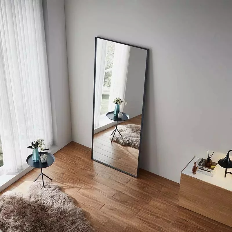 Specchio rettangolare in vetro artistico da parete di dimensioni personalizzate e cornice per specchio