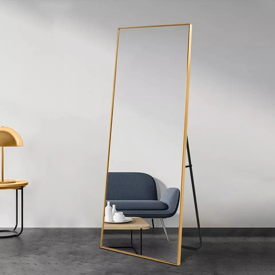 Specchio rettangolare in vetro artistico da parete di dimensioni personalizzate e cornice per specchio