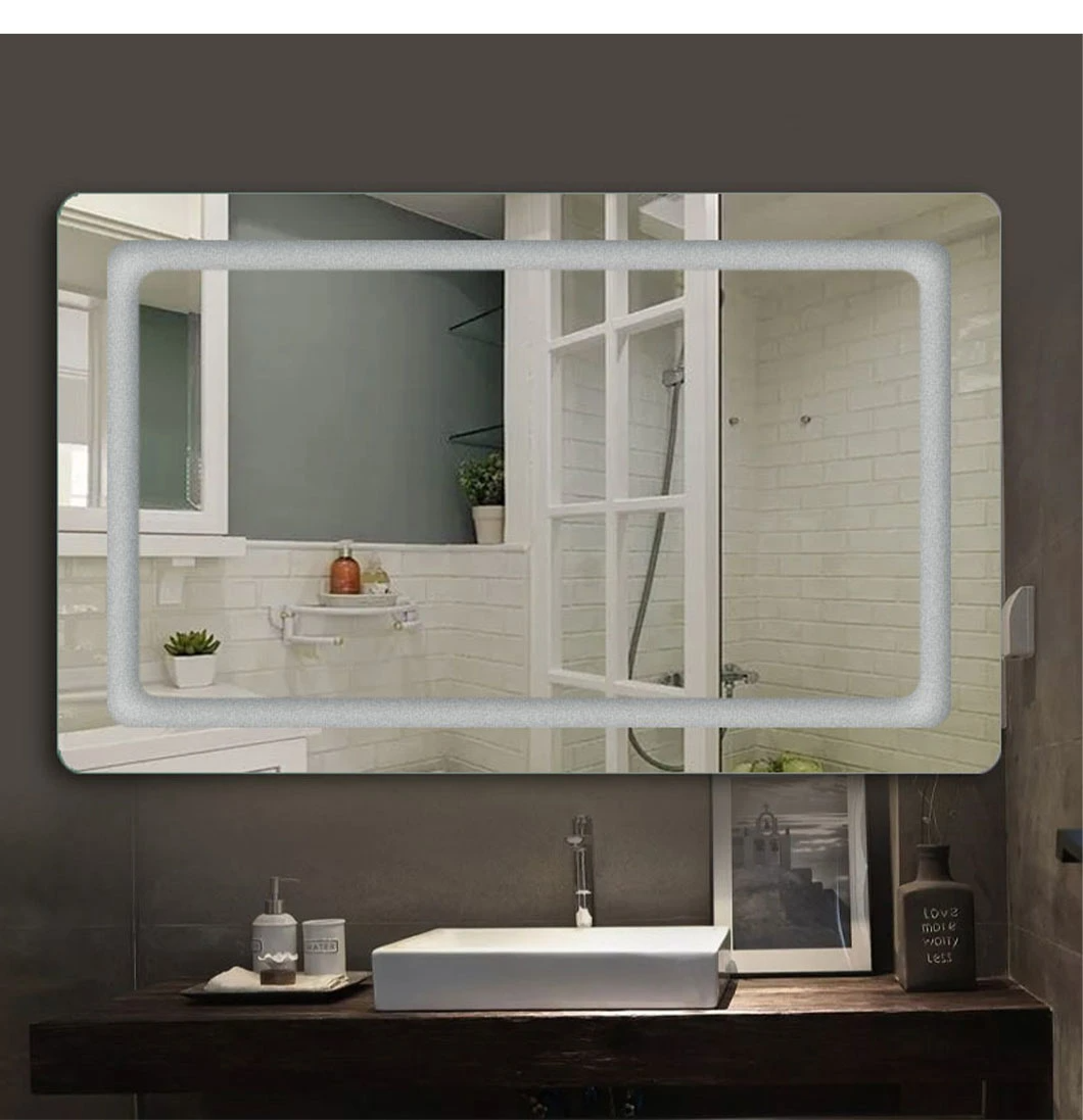 Vendita calda Defogger Rectangle Smart LED Specchio da bagno Touch Screen Specchio retroilluminato a LED