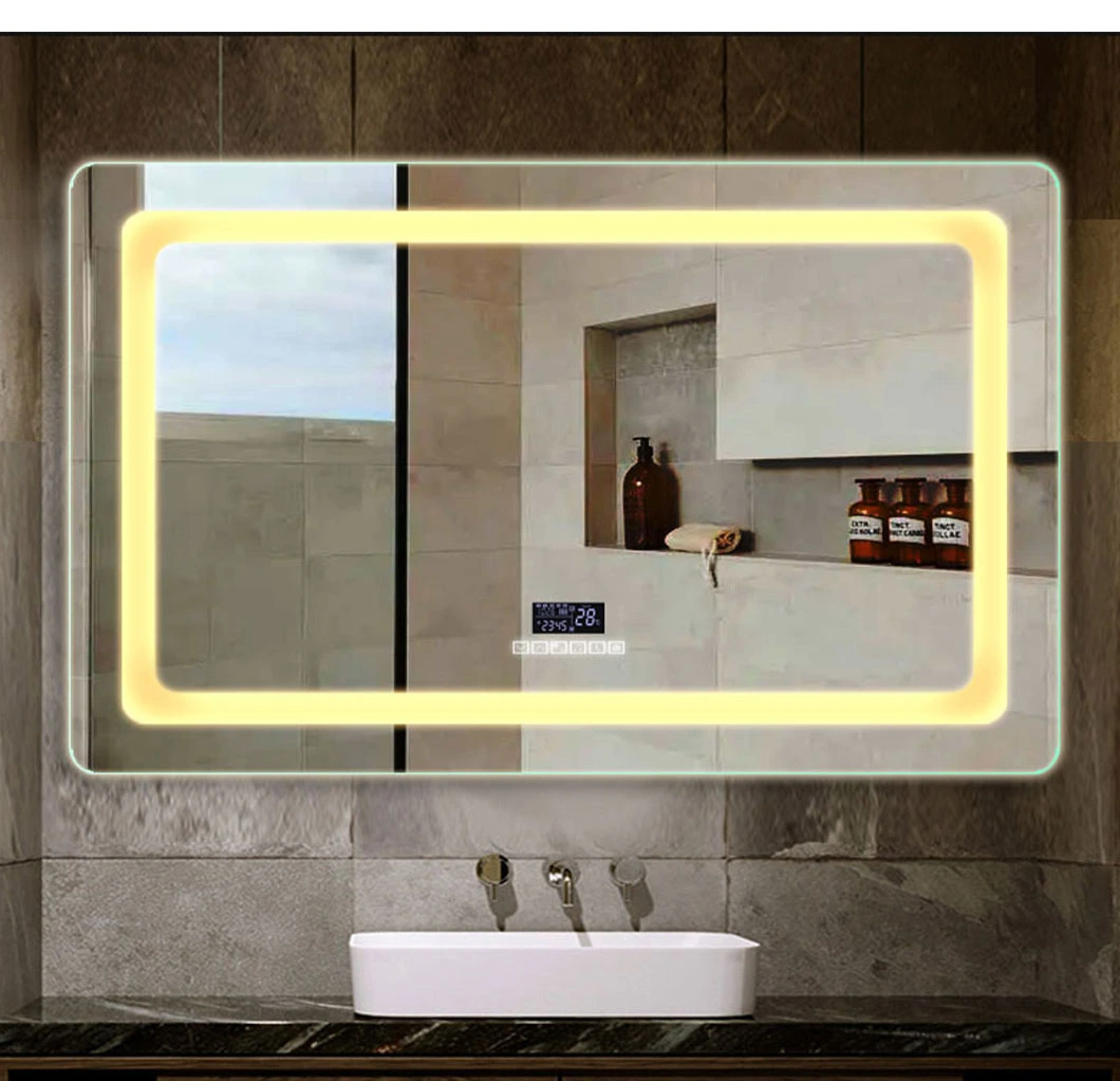 Vendita calda Defogger Rectangle Smart LED Specchio da bagno Touch Screen Specchio retroilluminato a LED