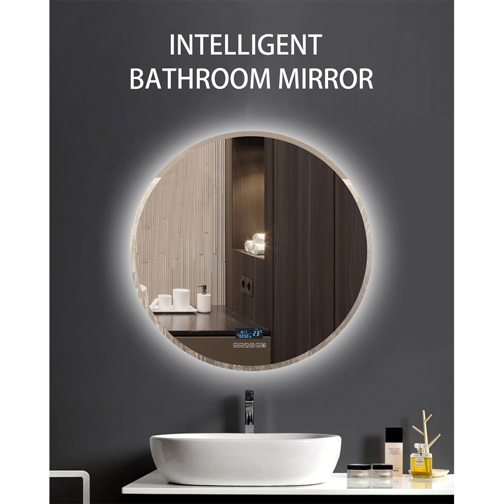 LED Smart Mirror Specchio a parete Decorazione per la casa Specchio per il trucco Bluetooth Accessori per il bagno Mobili per saloni