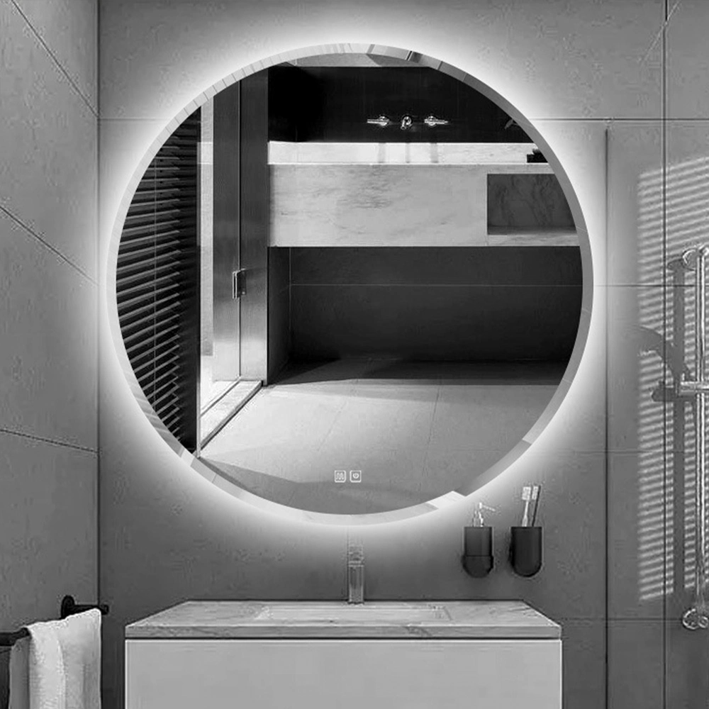 Manufactory Smart Bagno Specchio da parete rotondo illuminato a LED con grande specchio senza cornice