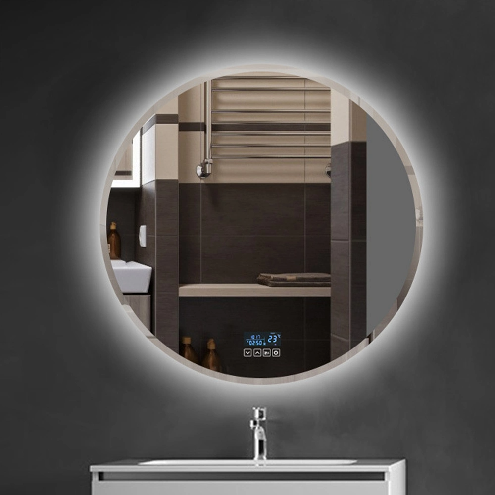 Manufactory Smart Bagno Specchio da parete rotondo illuminato a LED con grande specchio senza cornice
