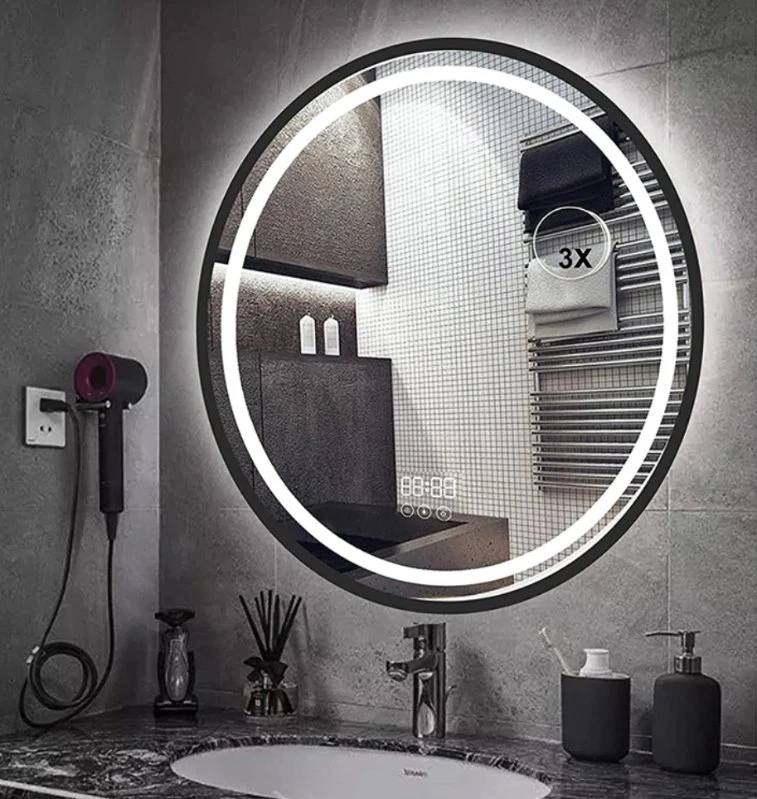Specchio da bagno con luci Specchio da toeletta illuminato antiappannamento Smart Specchio da parete LED da bagno dimmerabile Illu