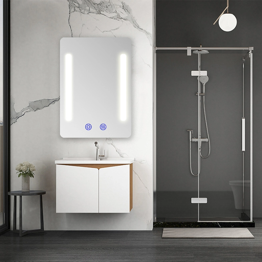 Il touch screen su ordinazione di prezzi di fabbrica LED illumina lo specchio antiappannamento di vanità astuta del bagno dello specchio di Hollywood con illuminazione