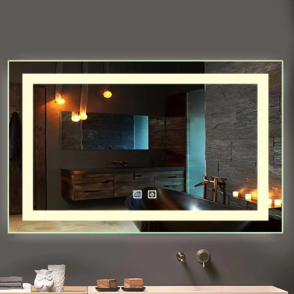 Specchio per il trucco intelligente da parete per vanità da bagno con lampada a LED con luce