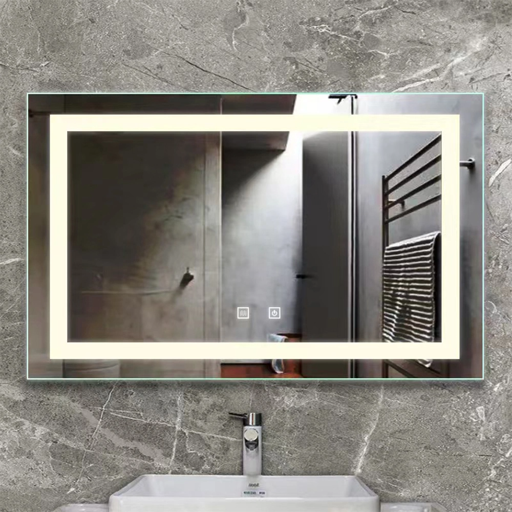 Specchio per il trucco intelligente da parete per vanità da bagno con lampada a LED con luce