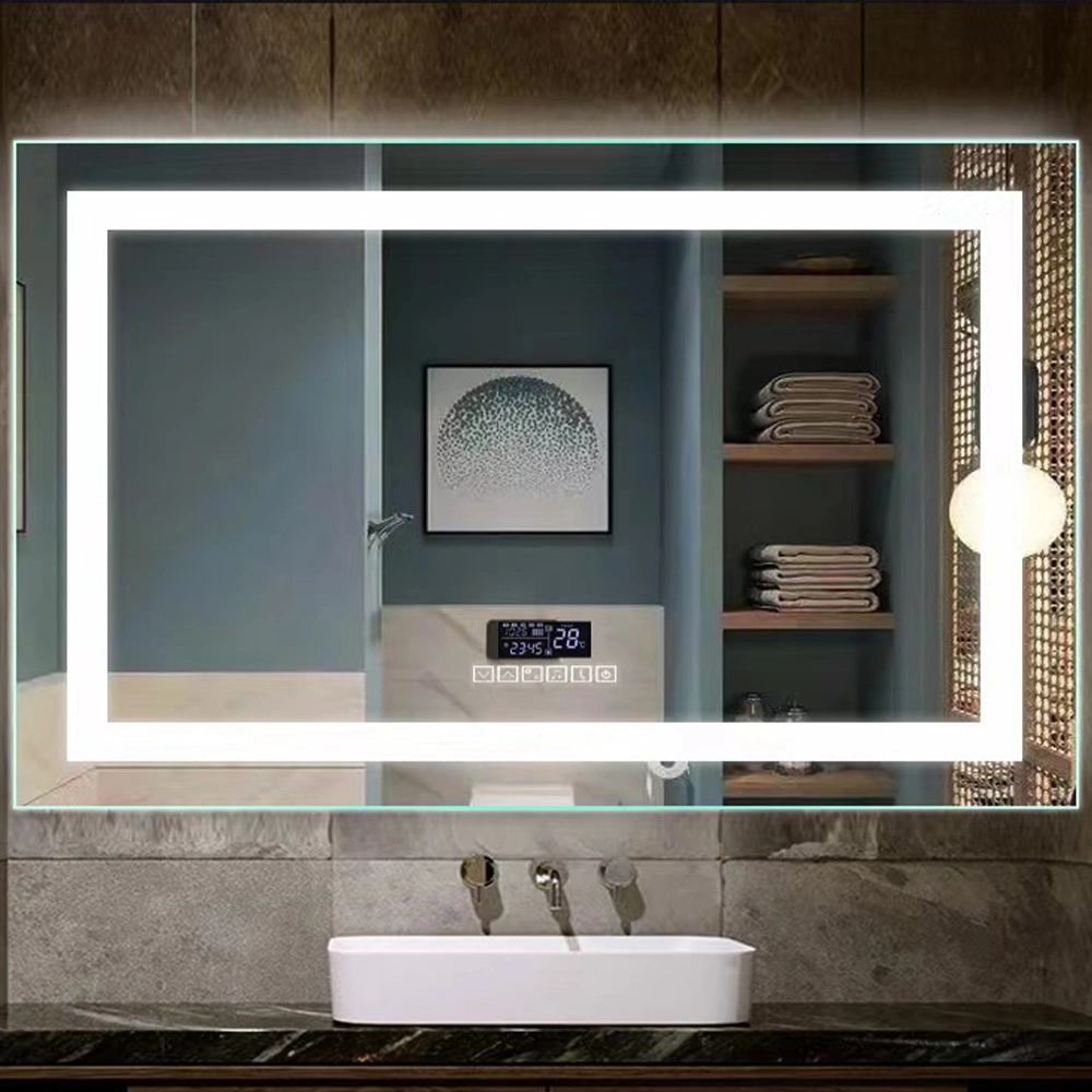 Specchio per il trucco intelligente da parete per vanità da bagno con lampada a LED con luce