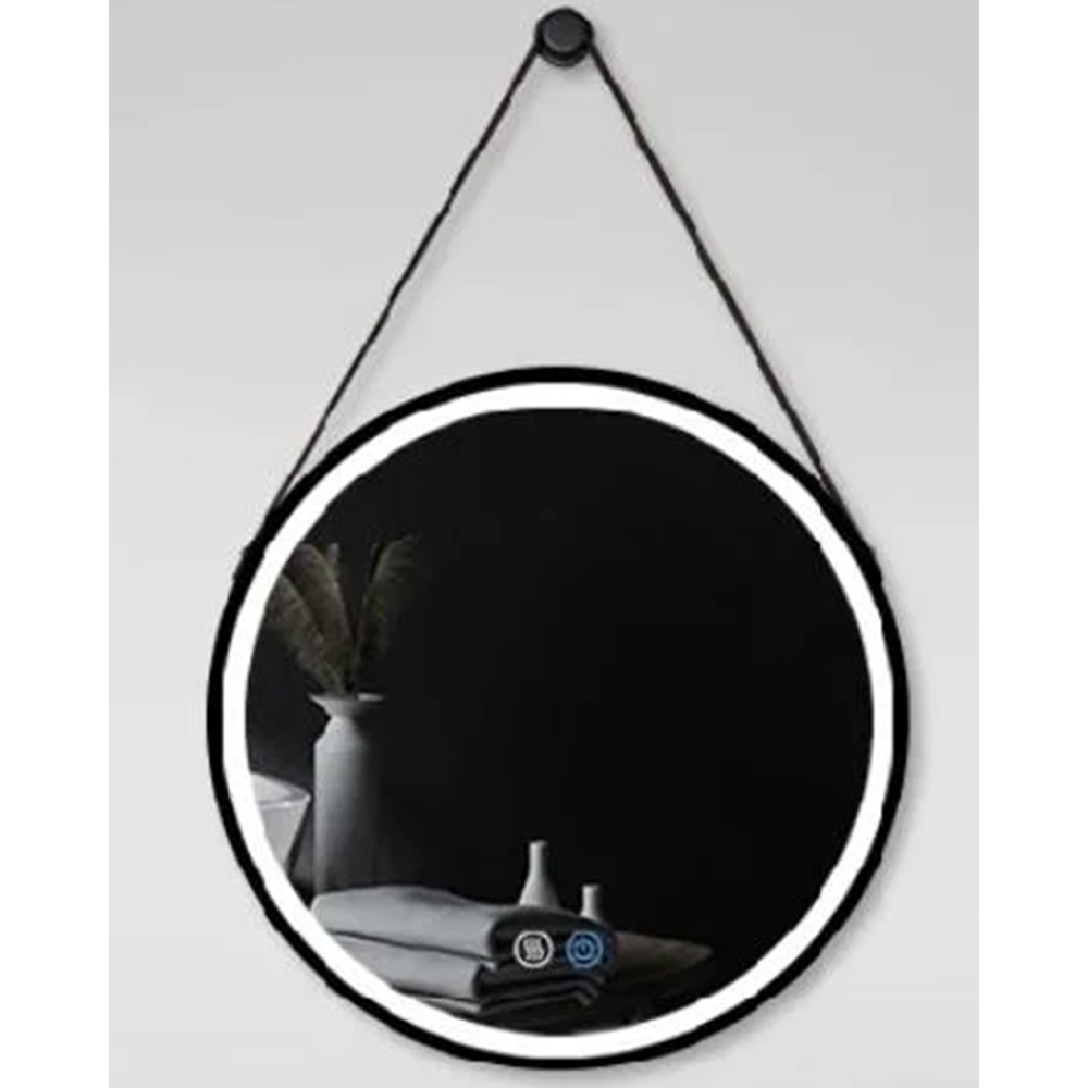 Commercio all'ingrosso Grande Specchio Rotondo da Parete Specchio Decorativo con Cornice per Trucco con Cornice Nera per Camera da Letto Espejo