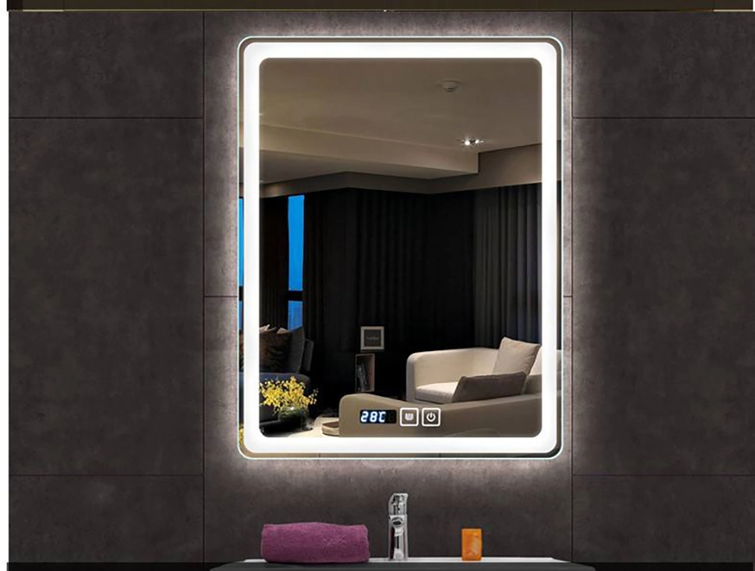 Prezzo di fabbrica Hotel Luxury Bagno LED Smart Touch Sensor Frameless Specchio da bagno a parete
