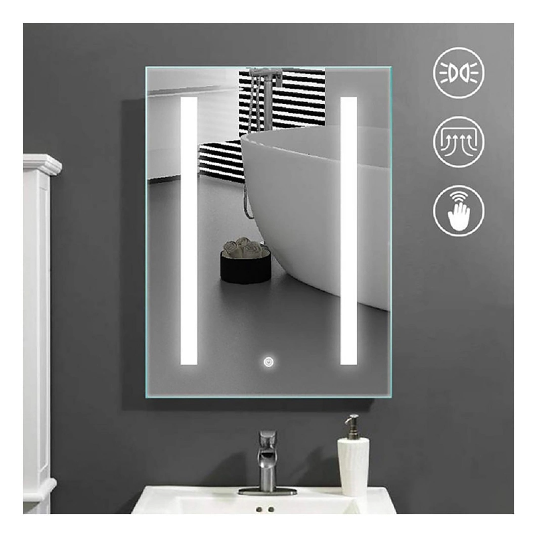 Prezzo di fabbrica Hotel Luxury Bagno LED Smart Touch Sensor Frameless Specchio da bagno a parete