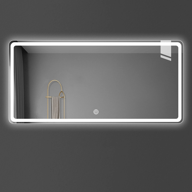 Specchio da bagno con luce LED Smart illuminato a parete per hotel personalizzato personalizzato