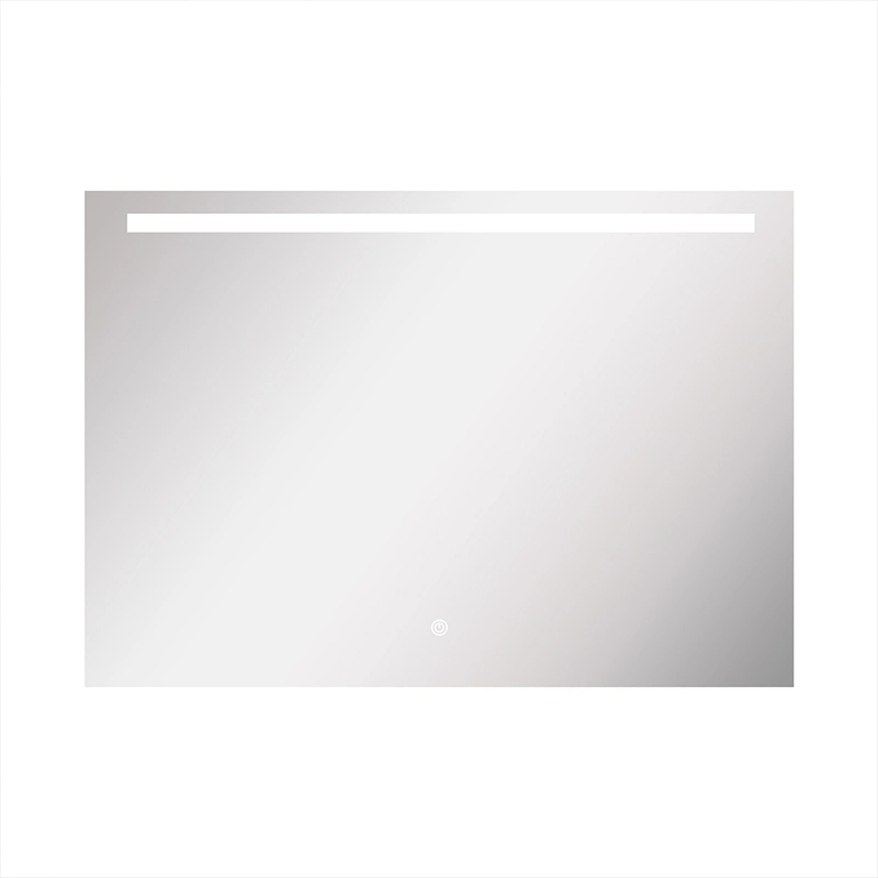 Commercio all'ingrosso di lusso per la casa decorativa cornice in alluminio lavabo intelligente specchio rotondo superficie frontale luce a LED specchio da trucco in vetro da parete illuminato da bagno