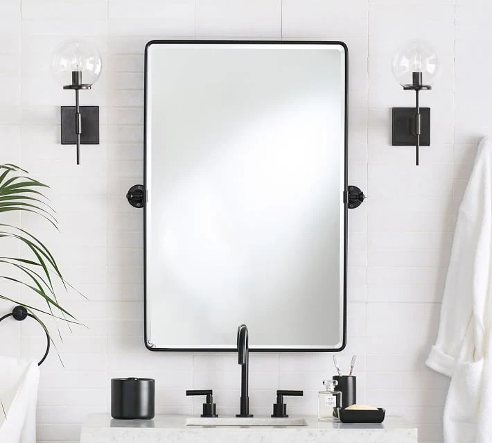 2022 Nuovo arrivo Bagno Hotel Vanità in acciaio inossidabile Moderni armadi a specchio impermeabili con specchio