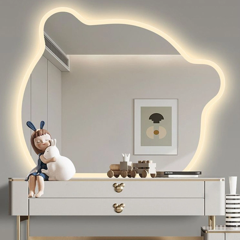 Orso Touch Screen Onda Specchio Toilette Camera da letto Specchio cosmetico trucco eterotipico irregolare creativo