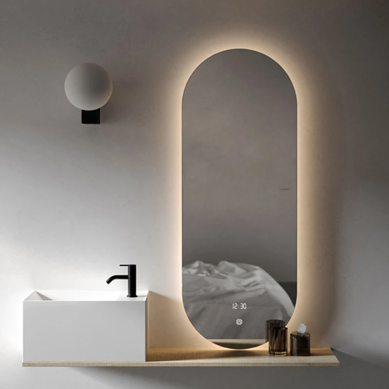 Specchio da bagno intelligente Specchio da bagno a LED a parete con specchio da toilette antiappannamento leggero