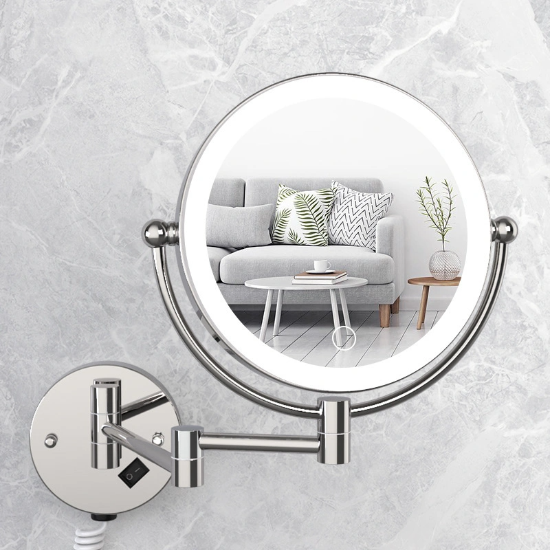 Specchio da trucco per trucco illuminato a LED con montaggio a parete ingranditore Specchio da bagno illuminato a LED illuminato a LED