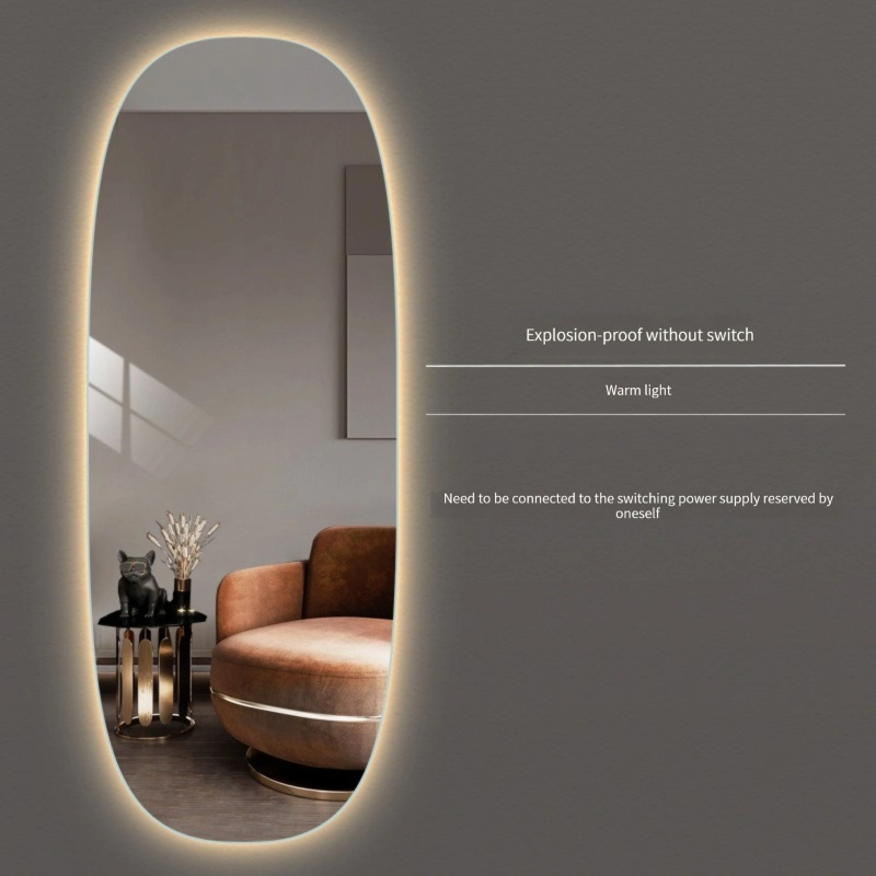 Specchio a parete LED Decorativo Negozio di abbigliamento Camerino Specchio a figura intera intelligente tridimensionale